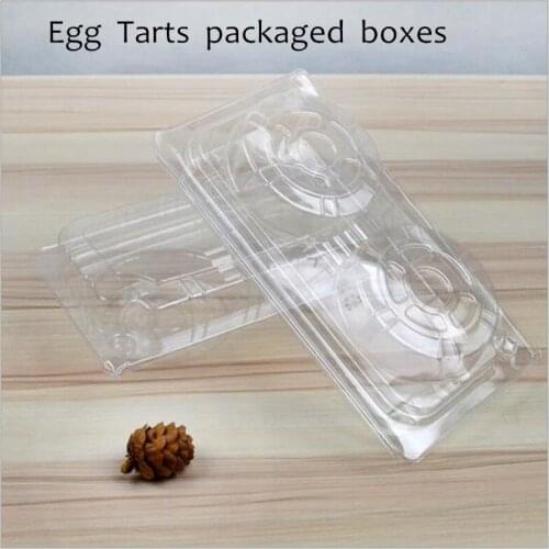 Tarts packing box, disposable plastic packaging plastic boxes tarts pastry Mini Cake snack box 100pcs 16cm*10cm*4.5cm