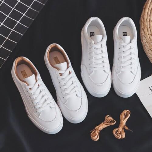 2021 Women Sneakers Fashion Shoes Spring Trend Casual Flats Sneakers Female New Fashion Comfort White Vulcanized Platform Shoes