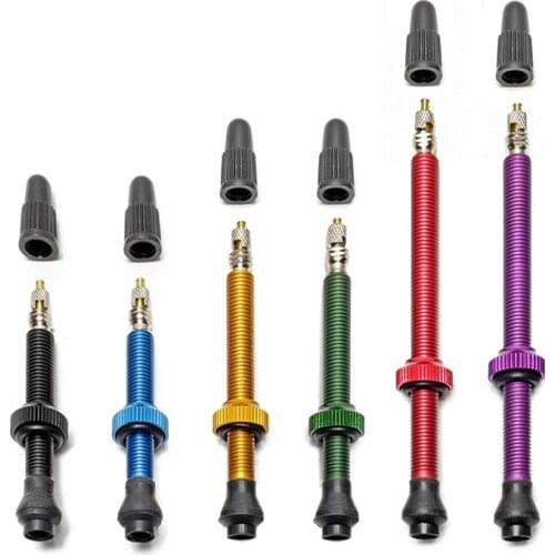 1PCS No Tubes Tubeless Aluminum Valves 50mm MTB Road Bike