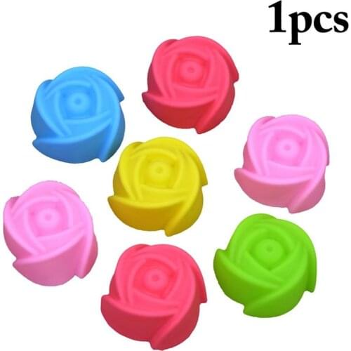 1pc Mini Rose Jelly Mold Creative Reusable Silicone Pudding Mold Fondant Mold For Baking Cake Decoration Tool