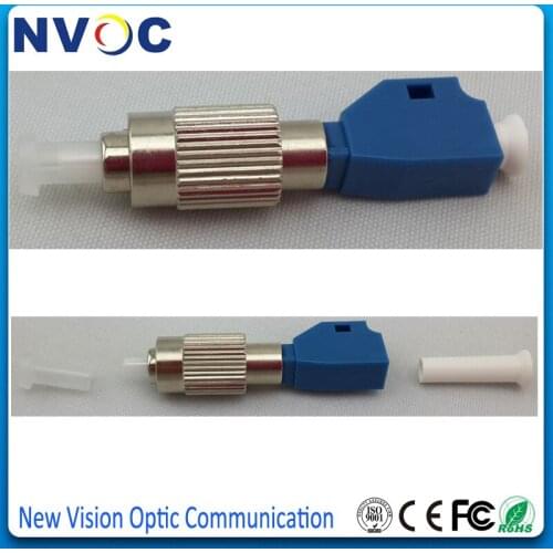 10Pcs/Lot,Single Mode SM 9/125 Fiber Optic Adapter 2.5mm To 1.25mm LC(Female) To FC(Male) Connector FC-LC Hybrid Adapter