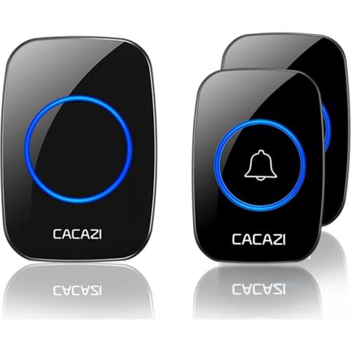 2 Button Battery 1 Receiver AC Home Intelligent Waterproof 300m Range US EU UK AU Plug Wireless Door Bell Chime