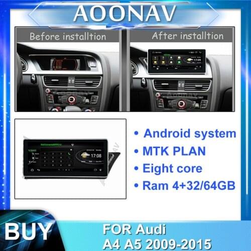 2din android car radio for-Audi A4 A5 2009-2015 car multimedia player stereo autoradio touch screen GPS navigation head unit