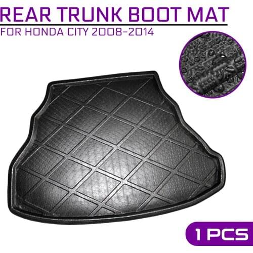 Car Floor Mat Carpet For Honda CITY 2008 2009 2010 2011 2012 2013 2014 Rear Trunk Anti-mud Cover
