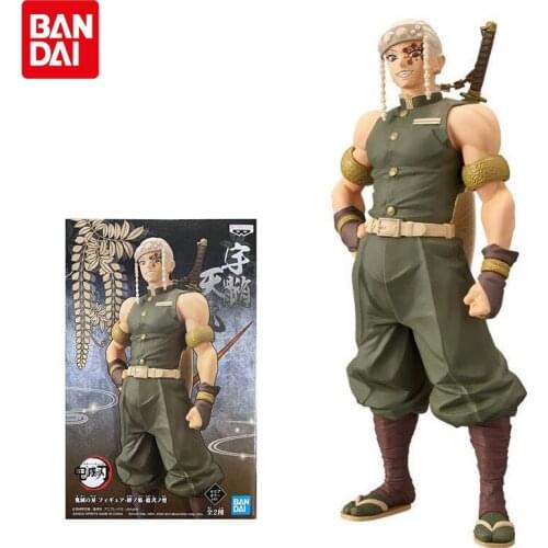 Bandai Demon Slayer Anime Figure Uzui Tengen Sepia Color Ver Genuine Model Collection Decoration Anime Peripheral Children Toys
