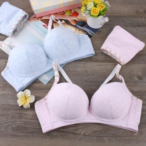 Wireless bra Summer thin high school students during the development brassiere rainbow colored cotton padded bralette underwear