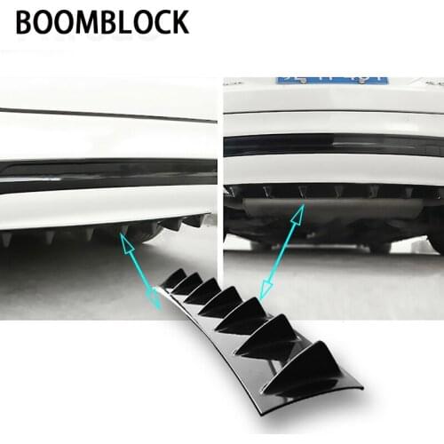 BOOMBLOCK Car Rear Bumper 3D Cool Shark Stickers For VW Polo Golf 4 5 Passat Hyundai Tucson Solaris Ix35 Mitsubishi ASX
