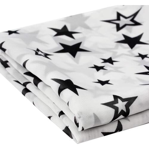 CHEER BOWS 90*150cm 1pc Mesh Gauze Fabric Stars Printed Cloth Sheets Handmade Dress Sewing Materials DIY Hair Bow Craft Supplies