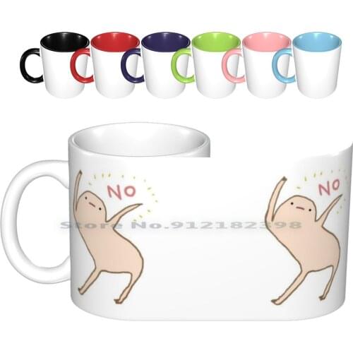 Honest Blob Says No Ceramic Mugs Coffee Cups Milk Tea Mug Honest Blob Honest Blob No Nope Human Illustrated Thing Go Away Get