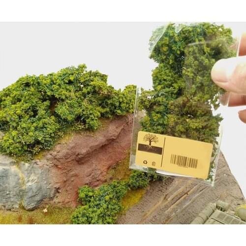 DIY Simulation Tree Bush Combat Vehicles Camouflage Cover Sand Table Miniature Vegetation Model - Light Green