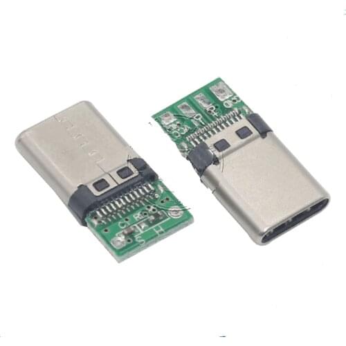 Double-sided positive and negative plug USB 3.1 TYPE-C female test board with PCB board female connector four solder points
