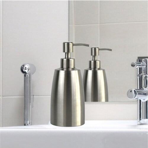 10pcs/lot 400ml 500ml Detergent Shampoo Bottle Lotion Liquid Soap Dispenser Tower Shape 18/8 Stainless Steel 14oz 17oz Container