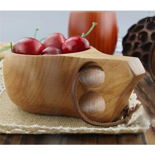 Chinese Tea Set Portable Outdoor Wooden Coffee Milk Drink Cup Handmade Juice Lemon Premium Tea Cup Gift