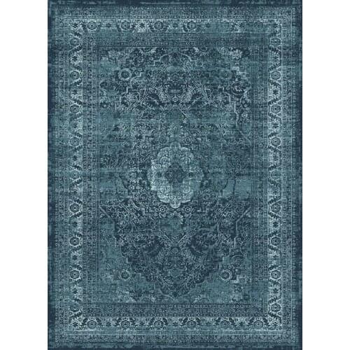 New Living Room Bedroom Carpet Crawling Mat Traditional Low Fluff Blue Retro Sofa Cushion Safe Non-slip Home Decor Products