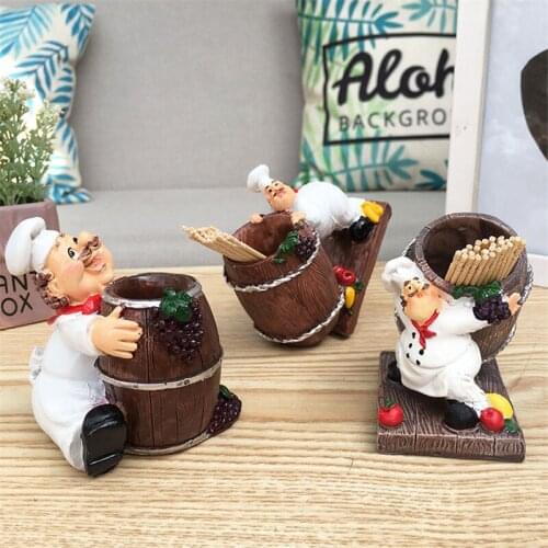 American Pastoral Cute Fat Chef Creative Toothpick Holder Household Personality Simple Kitchen Restaurant Storage Box Gift