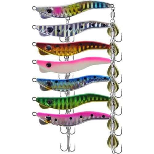 Mini Metal Fake Shrimp fishing bait Long Shot Submerged fishing Lures tackle Lure Lead Fish whopper plopper fly tying materials