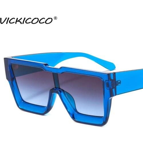 Fashion Big Frames Sunglasses Women 2021 Brand Designer Square Sun Glasses Lady One-piece Colorful Shades Eyewear Glasses UV400