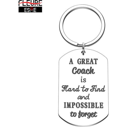 Fashion Keychain Sports Thank You Gifts for Men Woman Boys Girls Football Basketball Baseball Swimming Soccer Coaches Key Ring