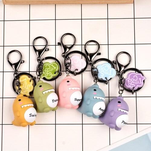 Fashion Creative Cartoon Dinosaur Doll Keychain Cute For Women Student Bags Car Key Chain Accessories Fun Friends Couple Gifts