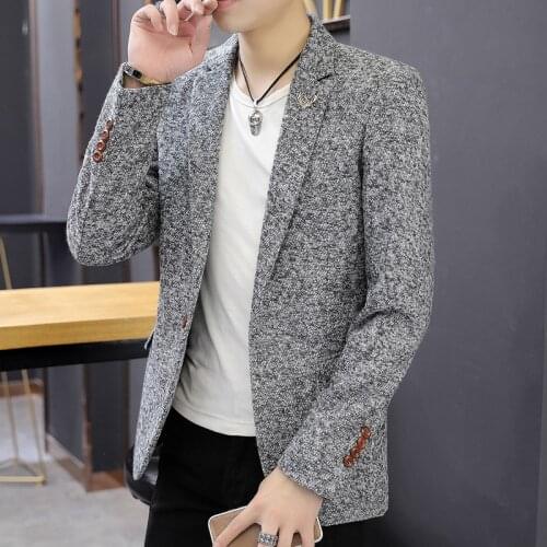 Blazer Men 2021 New Fashionable Casual Dot Printed Business Men Slim Mens Blazer