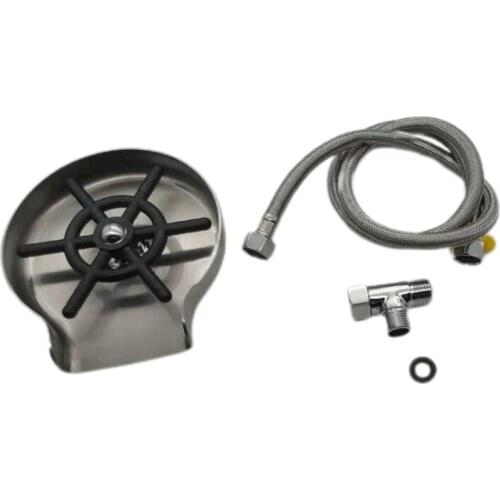 Stainless Steel Faucet Glass Rinser Automatic Coffee Cup Fast Cleaning Washer for Sink Kitchen Accessories Sets