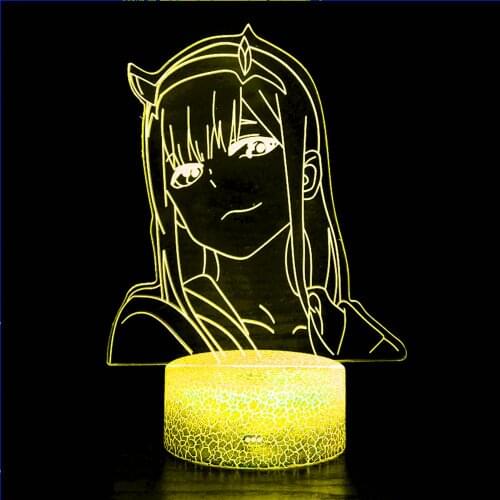 Anime zero two figure 3d night light children girl bedroom decoration USB light comic gift LED night light Darling In The Franxx