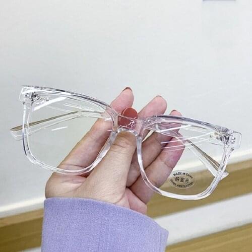Mi nail trend anti-blue light flat mirror, plain transparent glasses frame, 2021 new female retro Harajuku net red flat mirror