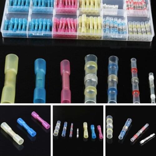 Solder ring heat shrinkable heat shrinkable waterproof solder ring sleeve 150 pcs/box ,welding sealed butt electric connector