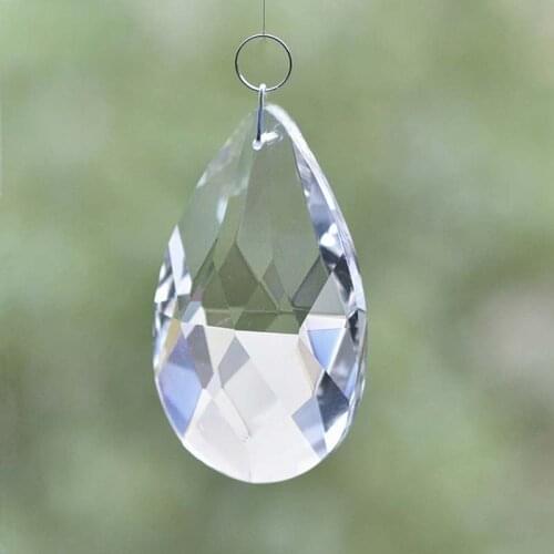 Clear Crystal Drops For Chandelier 38/50/63/76/89mm Glass Crystal Drops Pendant Lamp Hanging Decoration Chandeliers Replacement