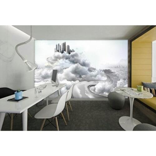 Custom 3d wallpaper Sky City backdrop decorative painting large murals wallpaper murals 3d Home Decoration
