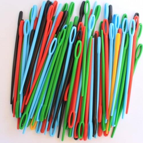 Durable Amigurumi, Can Be Used For Hobby Making, Colorful 6 Pieces Plastic 9 cm Plastic Wool Sewing Needle