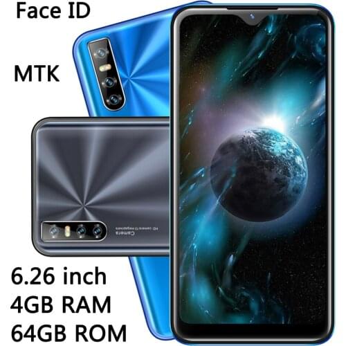 Unlocked Y8p 6.26 inch Water Drop Screen 4GB RAM 64GB ROM Face ID Quad Core Mobile phone 13mp HD Camera MTK Android Smartphones