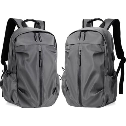 1 PCS Unisex USB charging backpack male 14-inch laptop backpack travel sports mountaineering bag fishing outdoor bag business