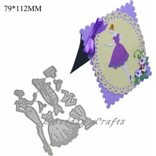 Fashion Lady Cut die Metal Cutting Dies Stencils Scrapbooking Embossing Paper card making templates scrapbooking tools