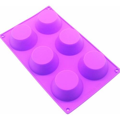 Silicone mold 6 cavity cylinder shape fondant cake chocolate mold baking mold ice mold DIY Jelly pudding baking tools