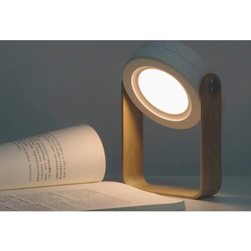 New Foldable Night Lights Creative Wood Handle Reading Lamp Portable Lantern Lamp Telescopic Folding USB Charging Led Table Lamp