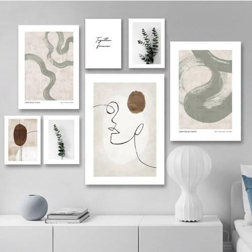 Modern Nordic Plant Abstract Minimalist Poster Small Fresh Still Life Picture Wall Art Canvas Home Decor Prints for Dormitory