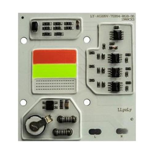 35W LED chip RGB AC220V Floodlight Module COB Changeable RED GREEN BLUE landscape Lamp smart IC colorful free shipping 5pcs