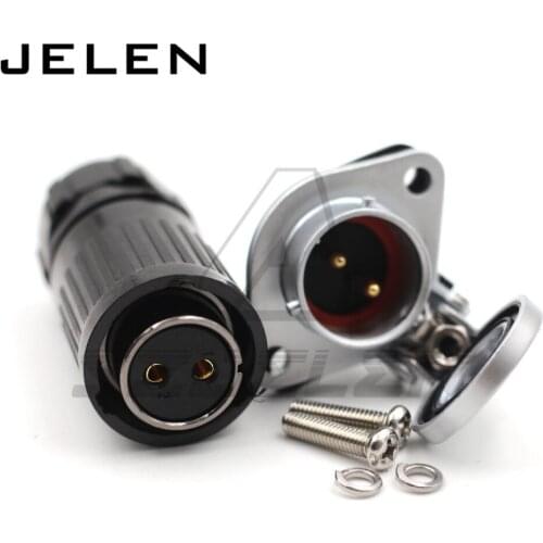 HE20, 2pin Waterproof connectors plug and socket, Outdoor ship power connector, LED cable connector 2 pin male and female