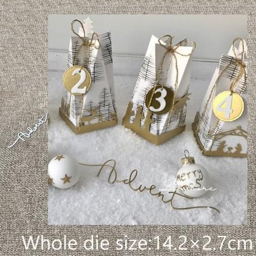 New Design Craft Metal die cuts Cutting Die Advent word decoration scrapbooking Album Paper Card Craft Embossing die cuts