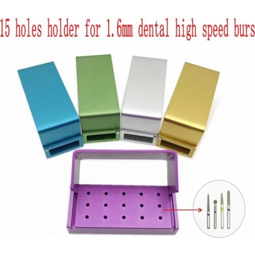 15holes Dental High Speed Burs Stand Holder Block Autoclavable Disinfection Burs Box Case Dental FG Burs Holder