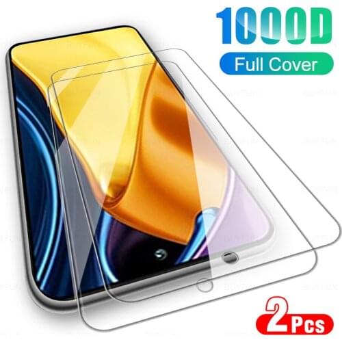 2Pcs Full Cover Protective Glass For Xiaomi Poco M3 Pro 5G Tempered Glas Screen Protector Film For Poxo Poko X3Pro X3 F3 X F M 3