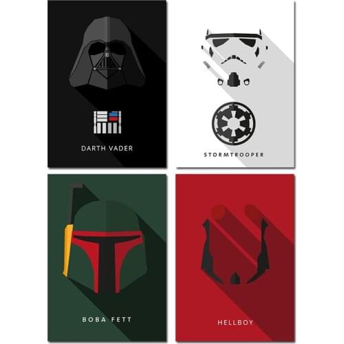 Star Wars Movie Canvas Art Paintings Abstract Art Poster and Print Kids Bedroom Wall Art Picture for Living Room Home Decoration