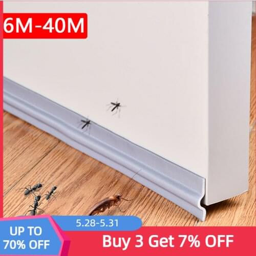 Soundproof Slides Window Seal Strip Cuttable Door Bottom Acoustic Foam Nylon Cloth Seal Strip Weatherproofing Stripping