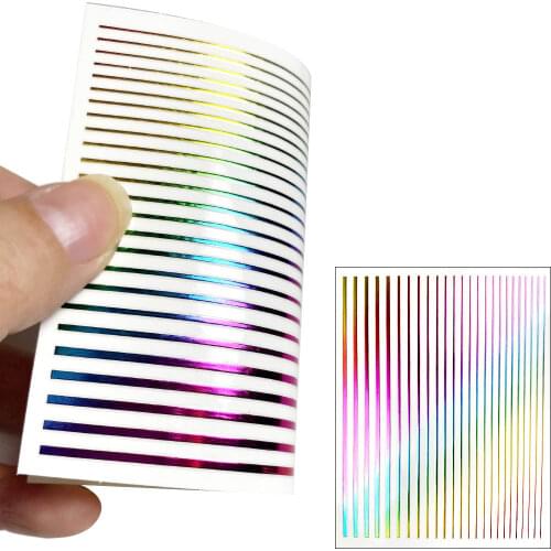 1pcs Multi-size Colorful Line 3D Nail Sticker Strip Lines Tape Adhesive DIY Foil Manicure Nail Art Decals Manicure Tips Decor