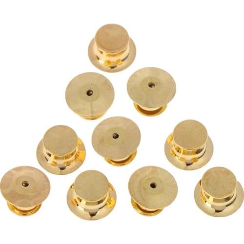 100Pcs/set Backs Keepers Gold LOW PROFILE Locking Pin Backs Keepers For All Pin Post Pins 1*1*0.6cm Dropshipping