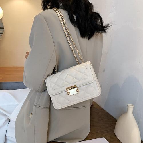 2020 fashion solid color small PU leather shoulder bag women summer simple handbags and wallets women travel tote bags