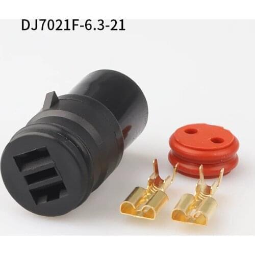 6189-0274 500SETS DJ7021F-6.3-21 6.3mm 2Pin AMP Car Electrical Wire Connectors for Audi ,BMW,Toyota,NISSAN AND other models
