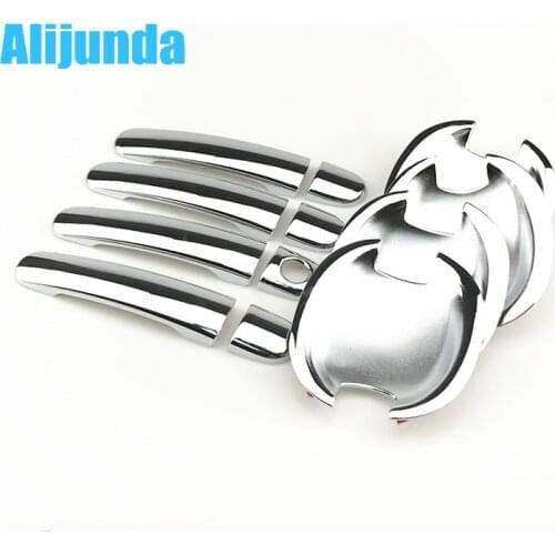 Alijunda For VW Polo 2009 2012 Polo Sedan Chrome Exterior Door Handle Covers Chromium Styling V-olkswagen Accessories Stickers
