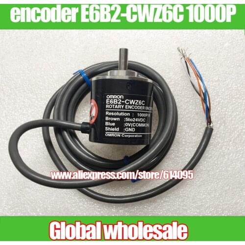 Free shipping 5 to 24V E6B2 CWZ6C rotary encoder / encoder E6B2-CWZ6C 1000P/R ABZ / For Omron rotary encoder